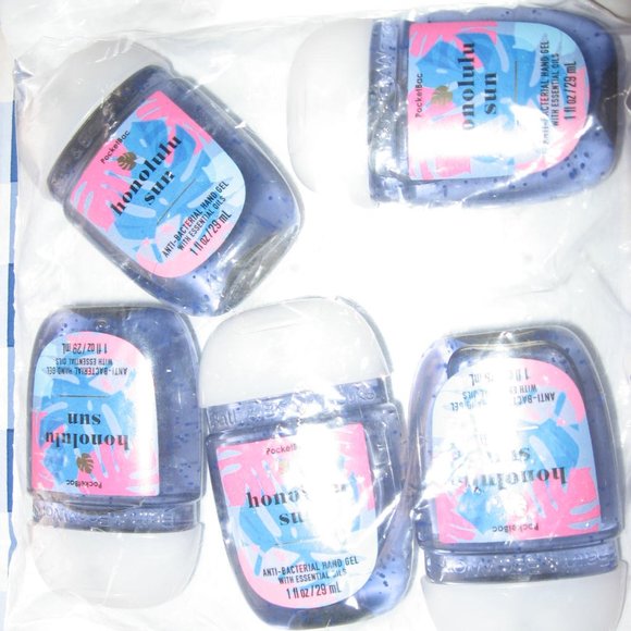 BBW Honolulu Sun Hand Gel Pocketbac Lot of 5 NEW - Picture 2 of 3